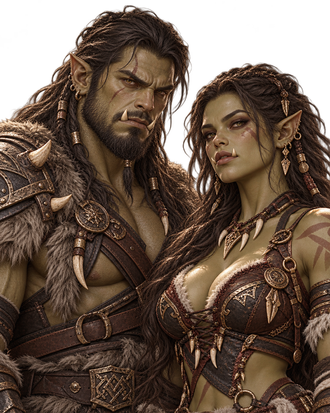 Un homme et une femme orcs d'Hignar